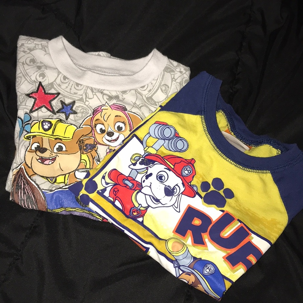 TWO PAW PATROL SHIRTS